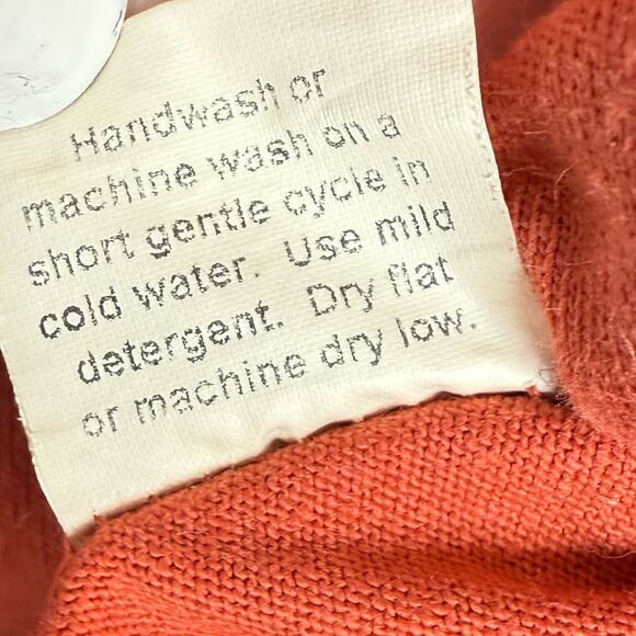 Cynthia Ashby Lagenlook Pumpkin Spice Cotton Cowl Neck Pocket Dress W1767 Sz M - Picture 8 of 9